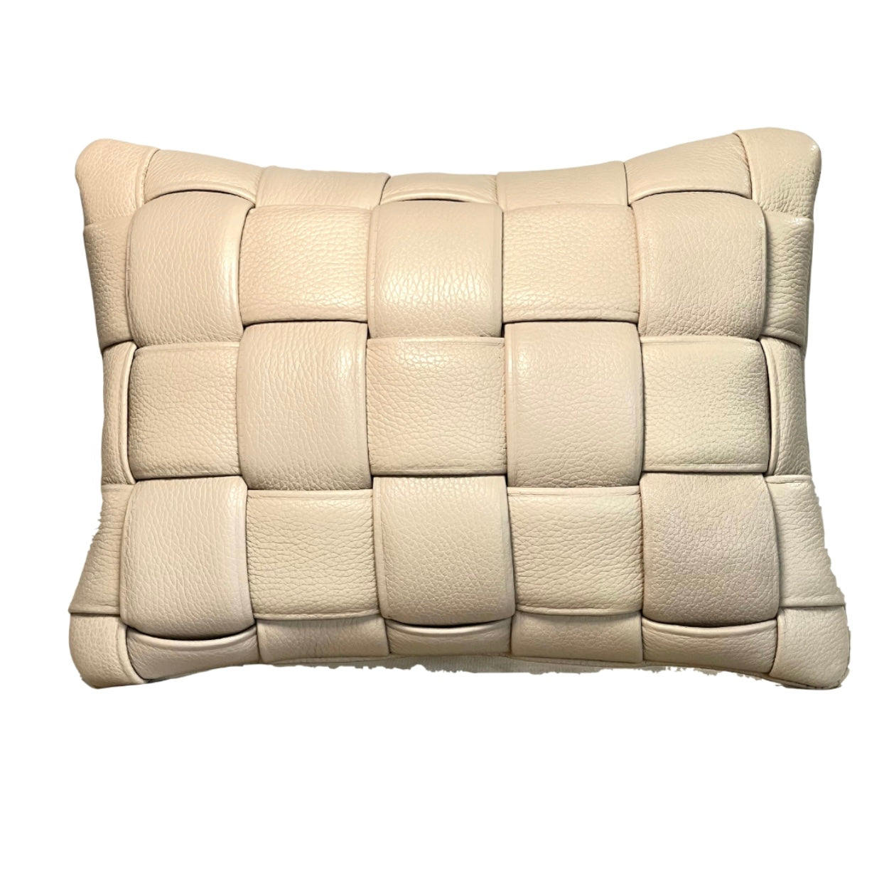 Woven Leather Throw Pillows