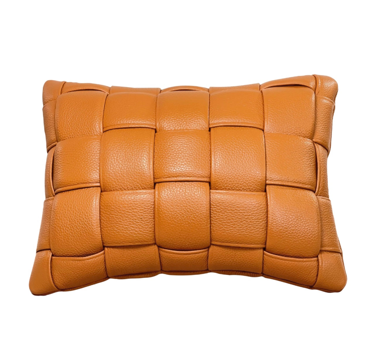 Woven Leather Throw Pillows