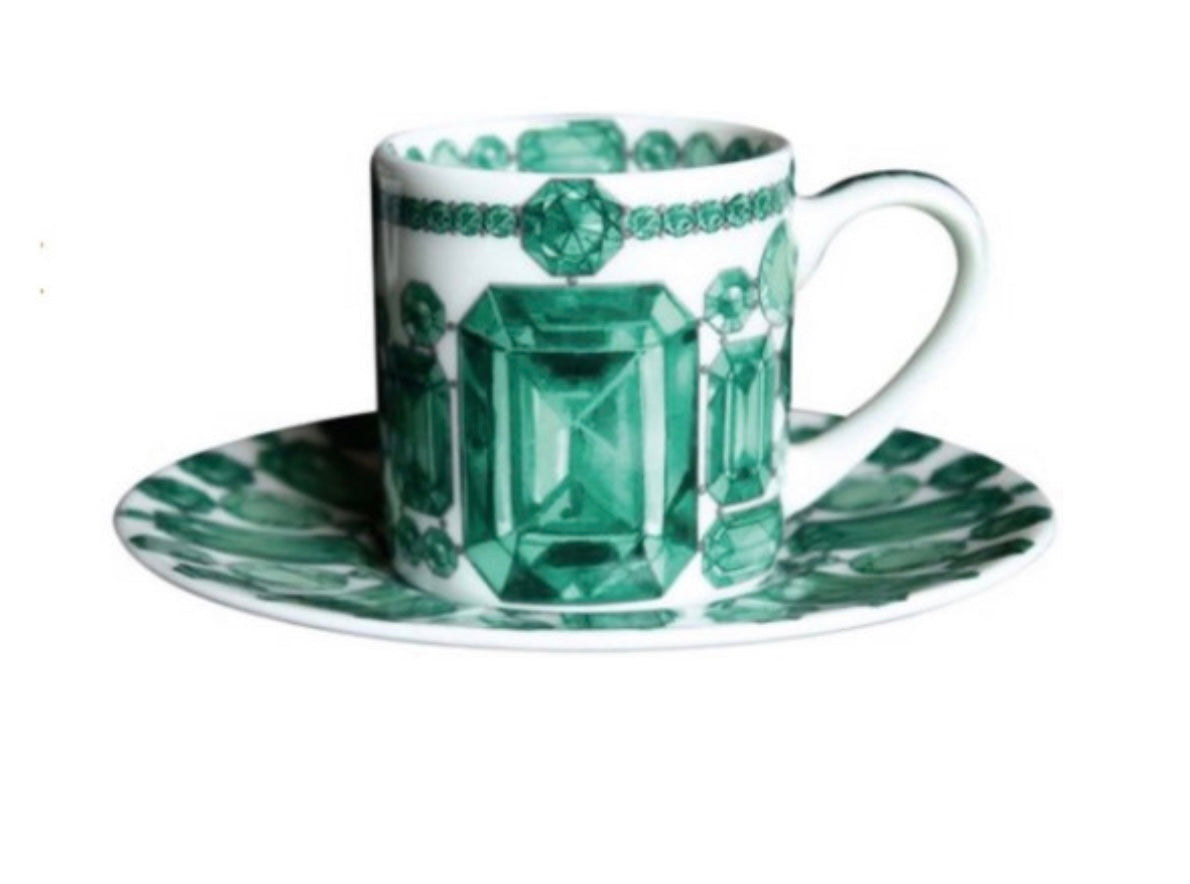 Espresso Cup with Saucer Set of 2 (Set of 2) Ebern Designs Color: Turquoise