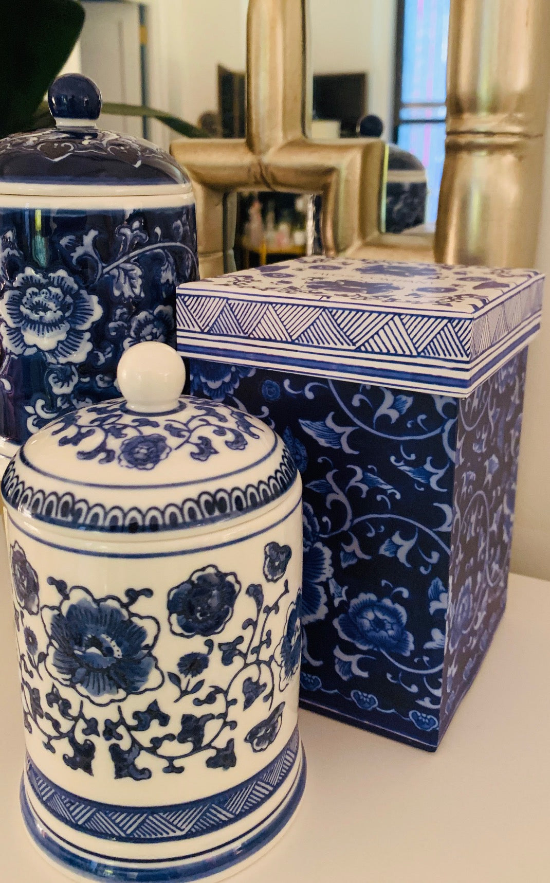 Classic Chinoiserie Style Lidded Candle