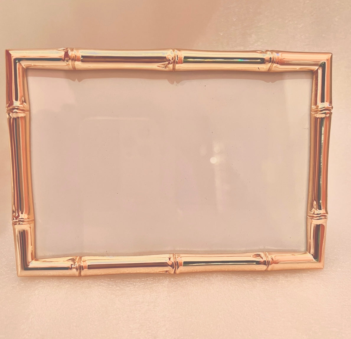 Rose Gold Bamboo Design Photo Frame