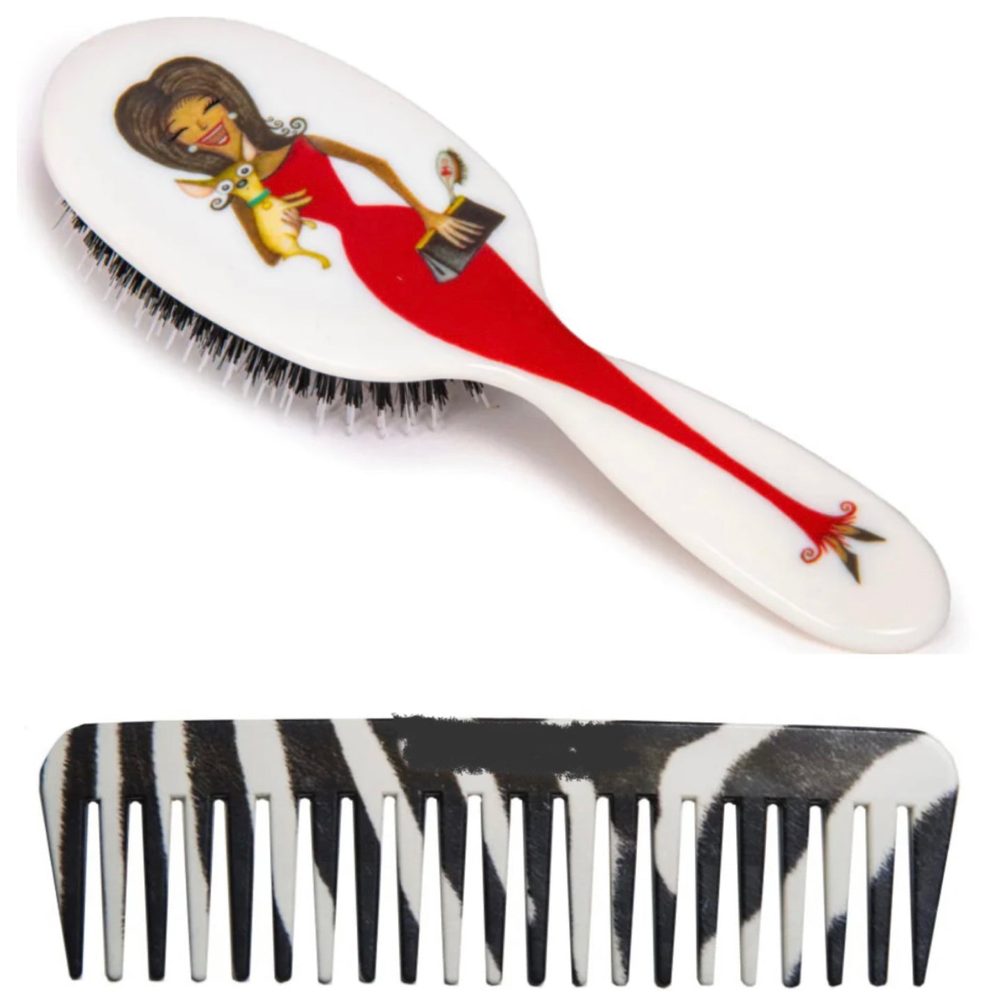 Hairbrush and Comb Set: "Miss Rosanna"