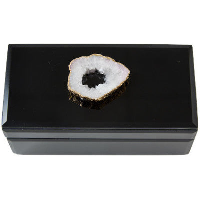 Geode Stone Topped Glass Box