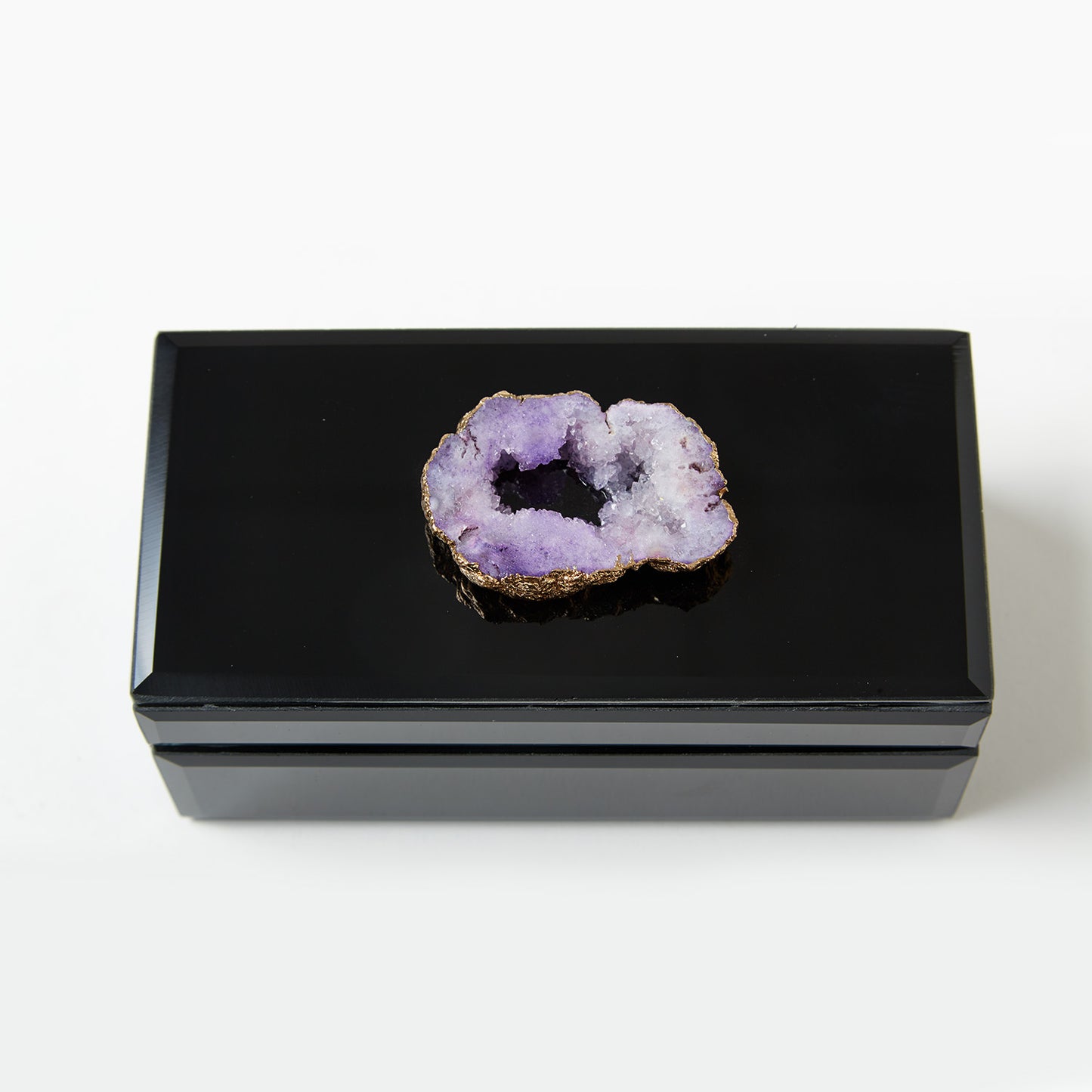 Geode Stone Topped Glass Box