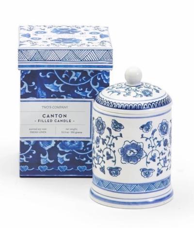 Classic Chinoiserie Style Lidded Candle